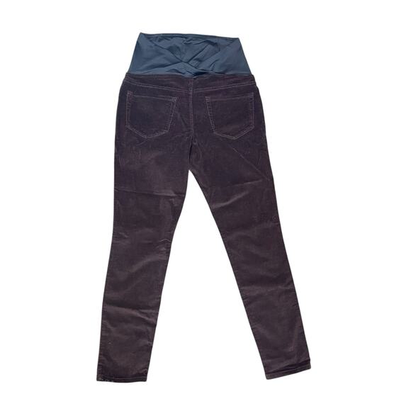 Isabel Maternity Burgundy Crossover Panel Skinny Jeans Size 10/30R NWT - Picture 4 of 12